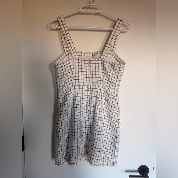 Abercrombie & Fitch White and Black Grid Mini Dress - Picture 3 of 3